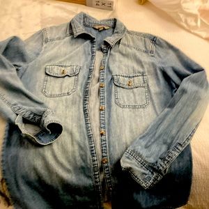 Jean button down shirt